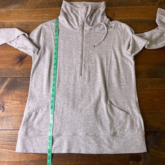 Tommy Bahama Light Grey Cotton Modal Cowl Neck Half Zip Pullover Women's Medium - Picture 9 of 9